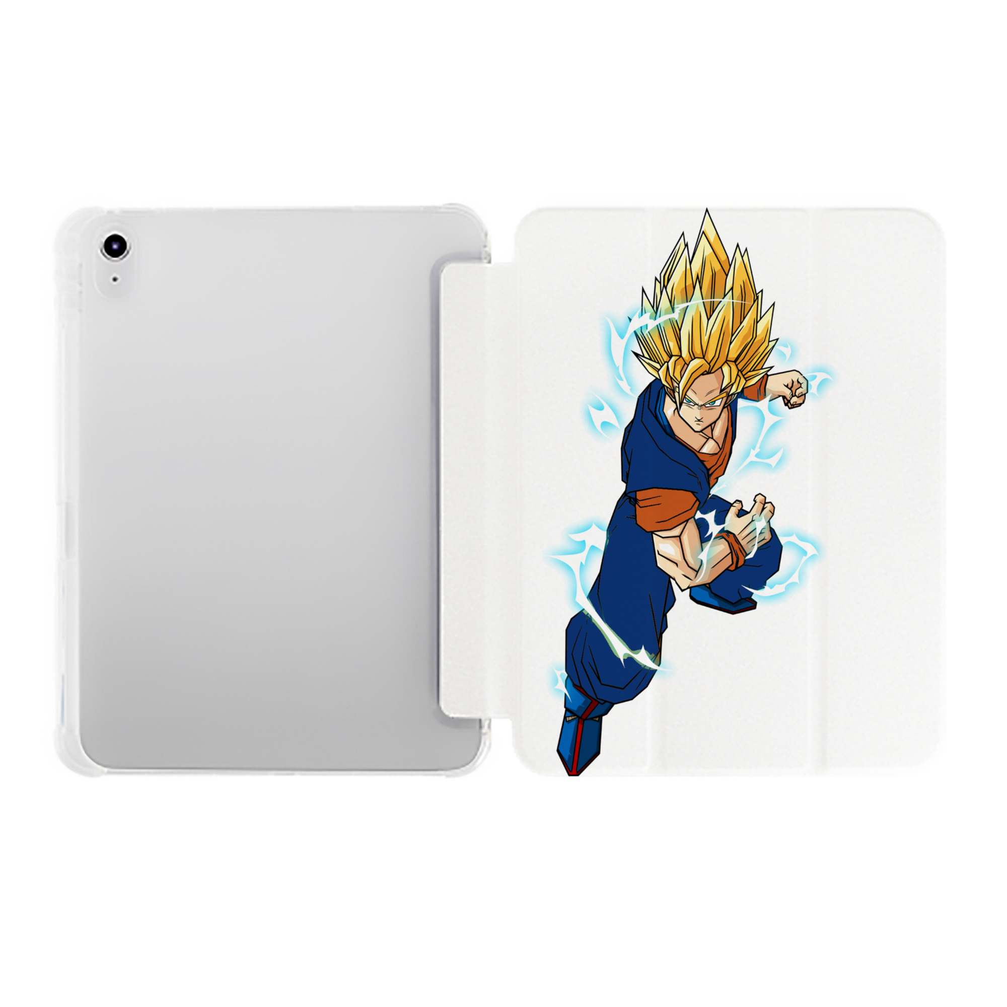 （画像用） ドラゴンボール 孫 悟飯（そんごはん）DRAGON BALL Son Gohan IPad ケース ペン収納付き 三つ折りスタンド PUレザー×シリコン 対応機種9.5/10.5/10.9インチ